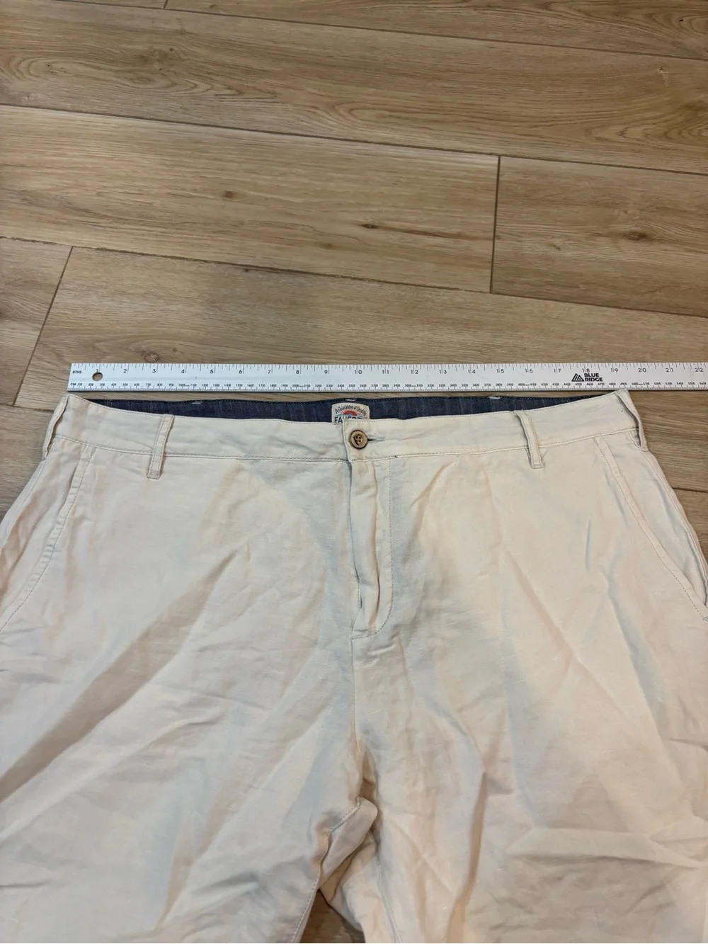 Faherty Malibu Shorts Cotton Linen Blend Summer Tan Khaki Men's 36 9” Inseam